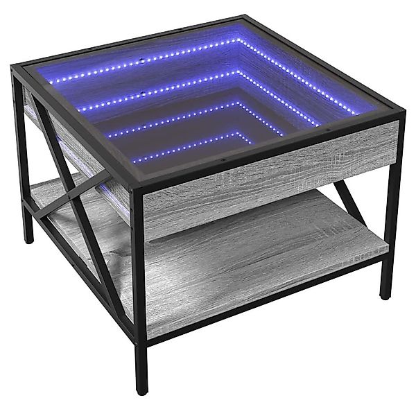 vidaXL Couchtisch Couchtisch mit Infinity-LED Grau günstig online kaufen