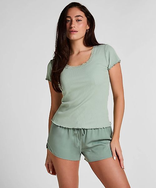 Hunkemöller Pyjama "Pyjama-Oberteil Jersey Ripp" günstig online kaufen