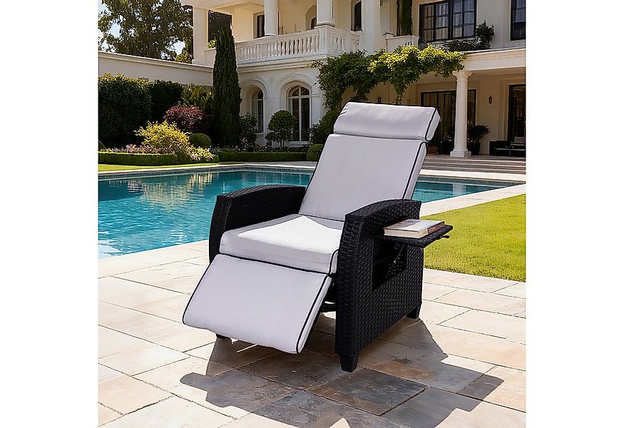HOMAVO Gartensessel Rattansessel mit verstellbarer Rückenlehne, praktischem günstig online kaufen