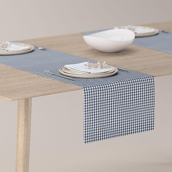 Tischläufer, marinenblau-ecru , 40 x 130 cm, Quadro (136-00) günstig online kaufen
