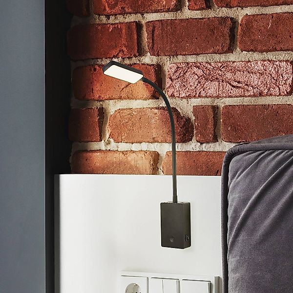 LED-Akku-Tischlampe Cielo, schwarz, Höhe 56 cm, Kunststoff günstig online kaufen