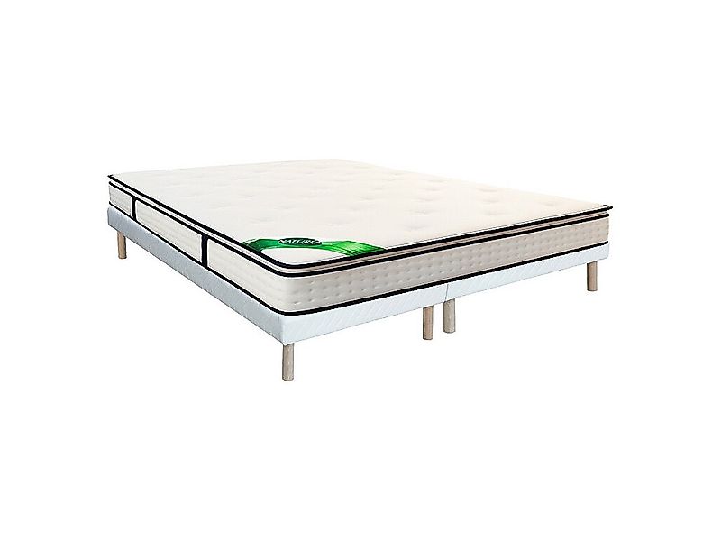 Bett-Set 180 x 200 cm, Polsterbett + 7-Zonen-Taschenfederkernmatratze mit i günstig online kaufen