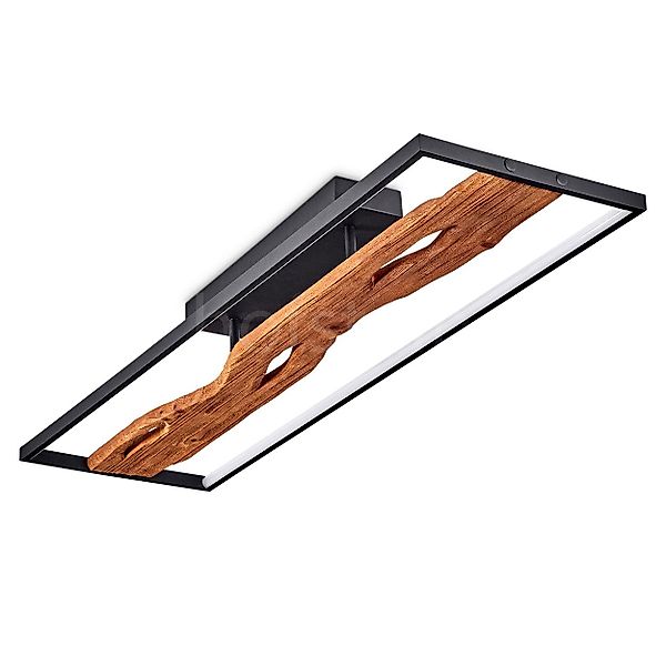 hofstein Deckenleuchte dimmbare Deckenlampe aus Metall/Holz/Kunststoff günstig online kaufen