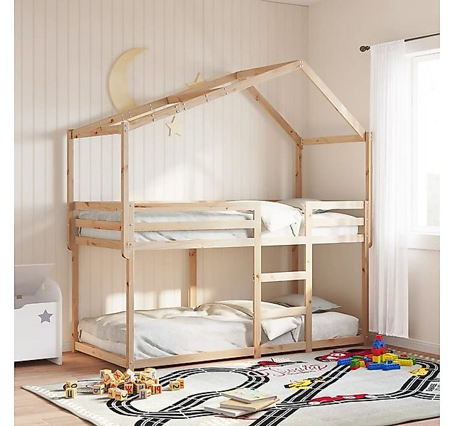 vidaXL Bett, Etagenbett ohne Matratze 90x190 cm Massivholz Kiefer günstig online kaufen