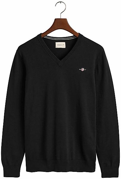 Gant V-Ausschnitt-Pullover "Classic Cotton V-Neck", Premium Strickjersey au günstig online kaufen