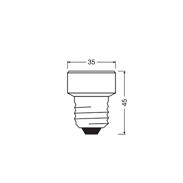 LEDVANCE LED FLAT LAMP NON DIM 3.5W 827 Frosted E27 - 4058075839960 günstig online kaufen