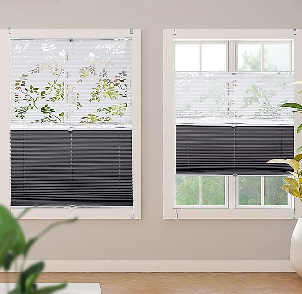 Sekey Plissee Day+Night Doppelplissee Verdunkelung ohne Bohren verspannt Li günstig online kaufen