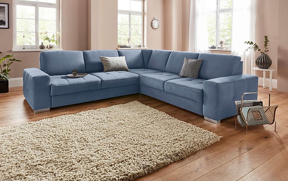 sit&more Ecksofa "Santorini L-Form" mit Federkern und Sitztiefenverstellung günstig online kaufen
