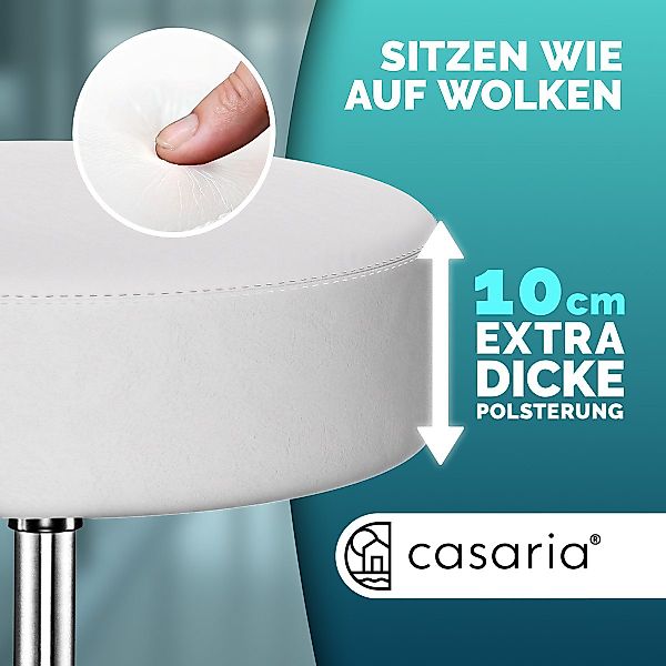 Casaria Drehhocker, Höhenverstellbar 10cm Polsterung 46-60cm günstig online kaufen