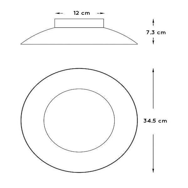 LED-Deckenleuchte Foskal in Schwarz, Ø 34,5 cm günstig online kaufen