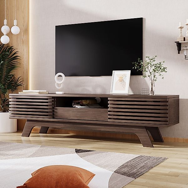Merax Lowboard mit verstellbaren Einlegeböden, TV-Schrank, günstig online kaufen
