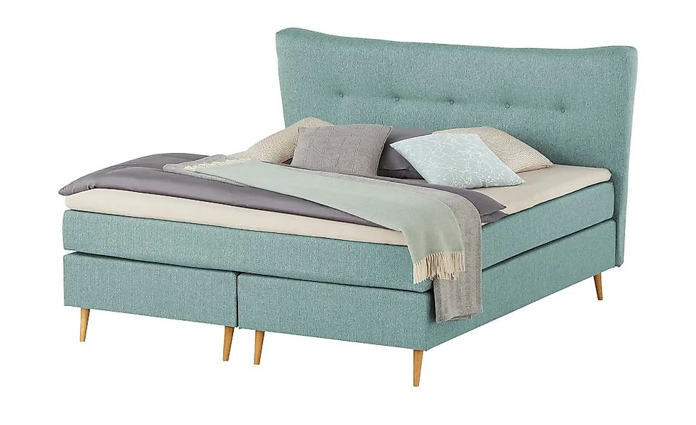 Boxspringbett  Ferill ¦ blau ¦ Maße (cm): B: 157 H: 122 Betten > Boxspringb günstig online kaufen