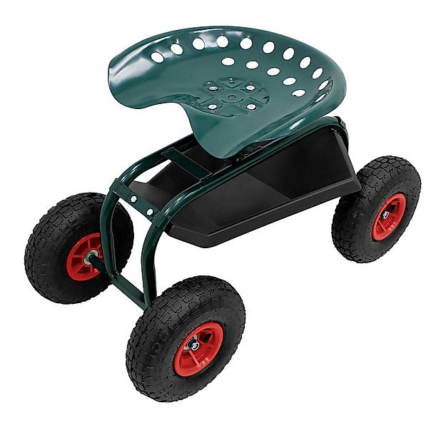 ECD Germany Hocker Gartenrollsitz Gartensitz 360° drehbar und höhenverstell günstig online kaufen