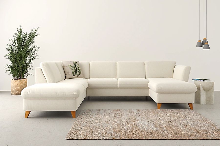 Home affaire Wohnlandschaft "Trelleborg U-Form" Federkern-Polsterung, wahlw günstig online kaufen