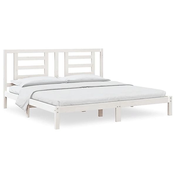 vidaXL Massivholzbett Weiß Kiefer 200x200 cm1156807 günstig online kaufen