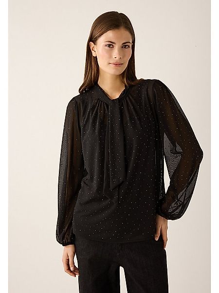 MORE&MORE Langarmbluse elegante Langarmbluse, Gitzersteine günstig online kaufen