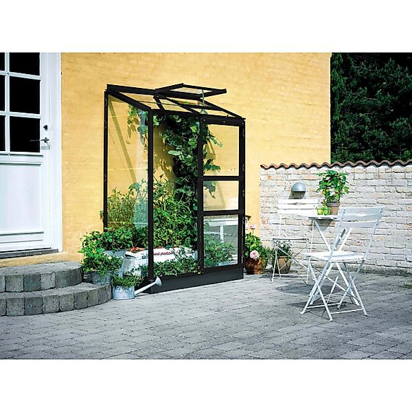 Halls Gewächshaus Altan 2 Schwarz 0,9 m² günstig online kaufen