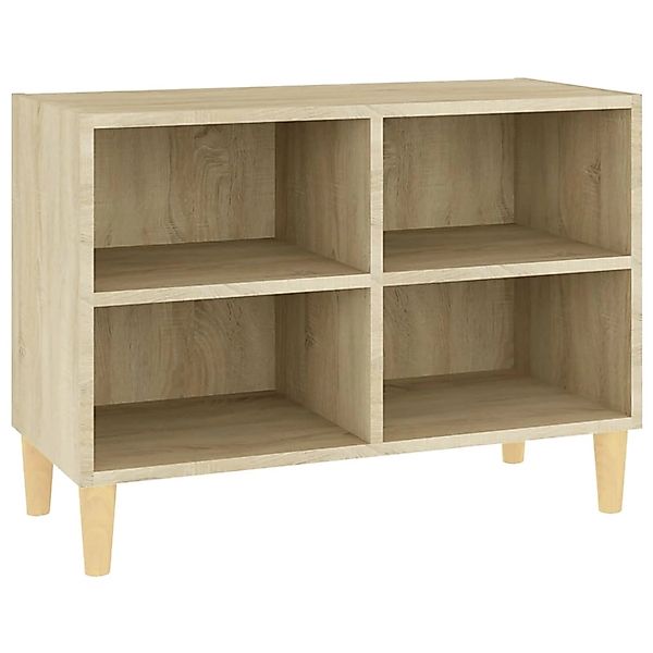 vidaXL TV-Schrank mit Massivholz-Beinen Sonoma-Eiche 69,5x30x50 cm 805926 günstig online kaufen