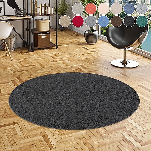 my home Teppich »Fortis, Schlinge, Made in Netherlands«, rund, 5 mm Höhe, U günstig online kaufen