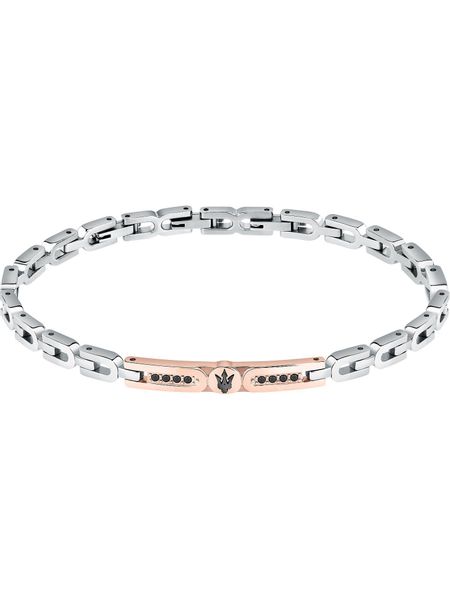 MASERATI Edelstahlarmband Maserati Herren-Armband Edelstahl Kristall günstig online kaufen