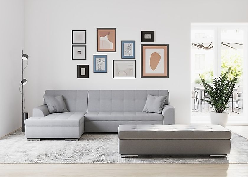 DOMO collection Ecksofa »Treviso viele Bezüge, auch in Cord, L-Form, B/T/H: günstig online kaufen