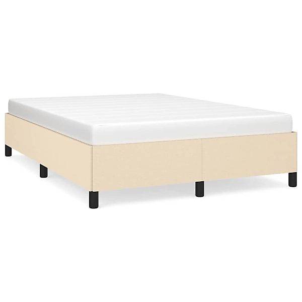 vidaXL Bettgestell ohne Matratze Creme 140x190 cm Stoff 347063 günstig online kaufen
