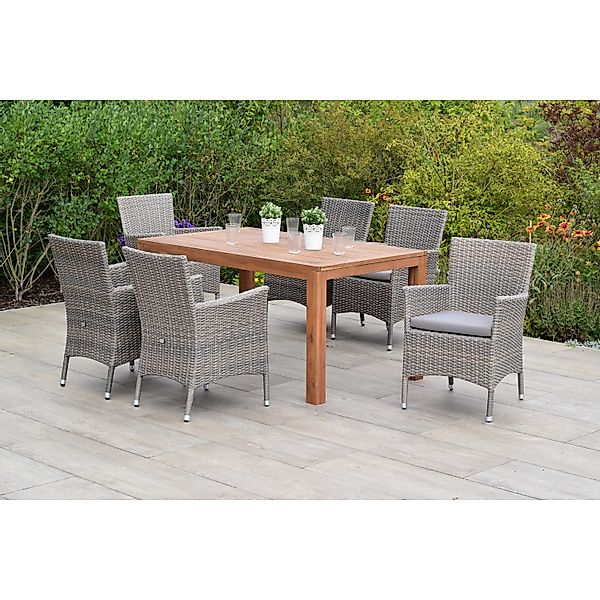 Merxx Teneriffa Set 13-tlg. Gartentisch Ausziehbar 150/200 x 90 cm inkl. Ki günstig online kaufen