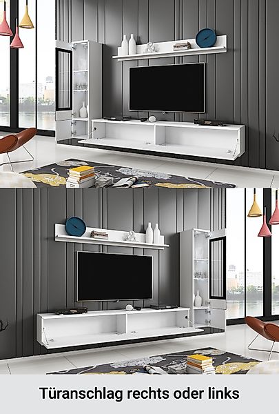 INOSIGN Wohnwand "VERA I, Vitrinen Türanschlag links/rechts wechselbar" Kom günstig online kaufen