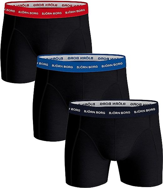 Bjorn Borg Cotton Stretch Boxershorts 3er-Pack Schwarz 2 - Größe M günstig online kaufen