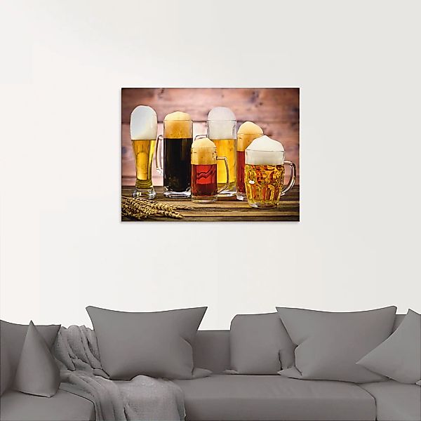 Artland Glasbild »Biervielfalt«, Getränke, (1 St.), in verschiedenen Größen günstig online kaufen
