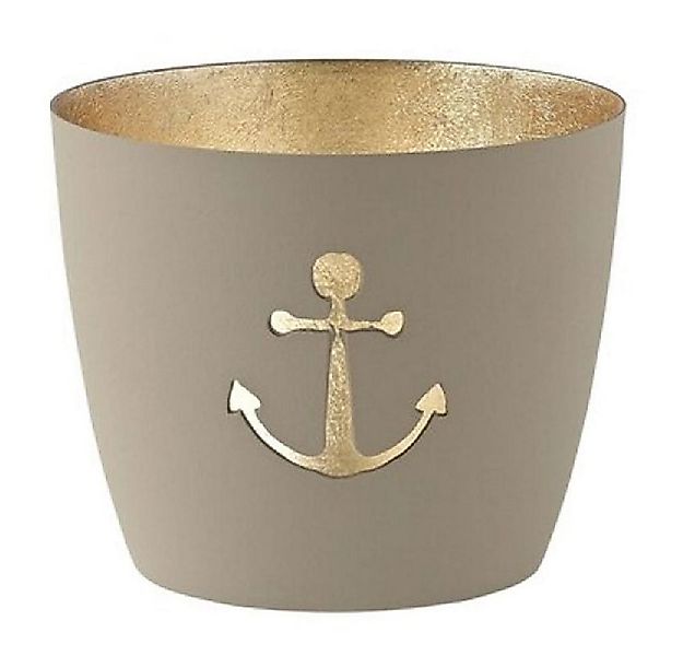 Giftcompany Windlicht Windlicht Madras Anker Sandstone/Gold günstig online kaufen