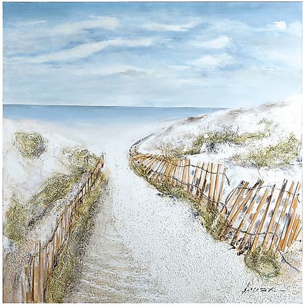 GILDE Leinwandbild »Gemälde Dünen-Idylle« Landschaft   Strand 1 Stk. tlg. günstig online kaufen