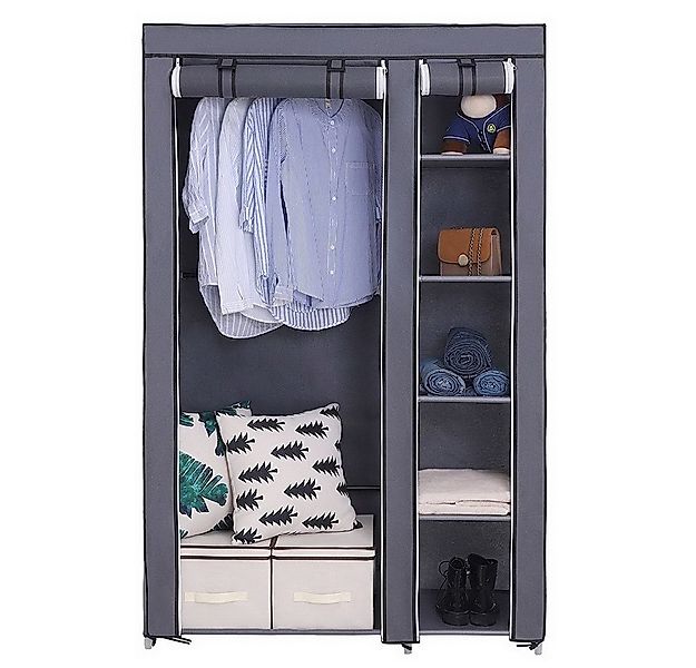 VINGLI Stoffschrank Kleiderschrank Stoff, 110 x 45 x 170 cm, Faltbar Stoffs günstig online kaufen