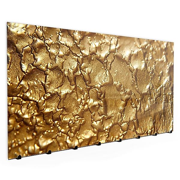 Primedeco Garderobenpaneel Kleiderhaken aus Glas Goldene günstig online kaufen