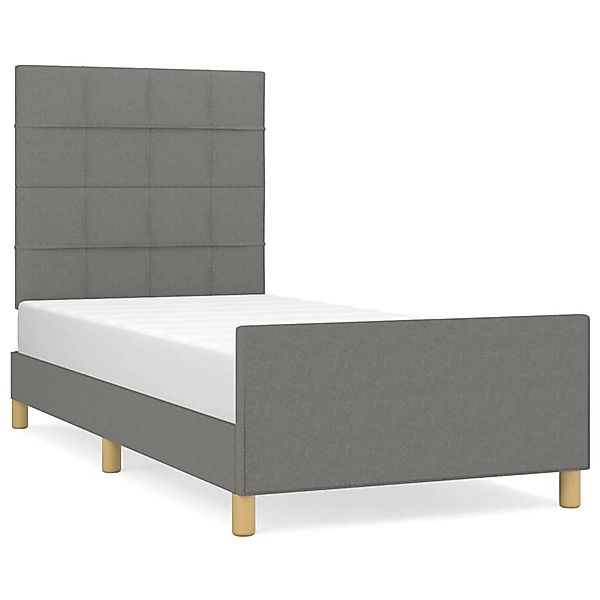 vidaXL Bett Bettgestell ohne Matratze Dunkelgrau günstig online kaufen