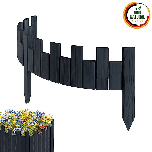 Floranica Palisade Beeteinfassung Rasenkante Rollzaun Holzzaun günstig online kaufen