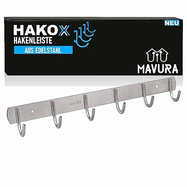 MAVURA Hakenleiste HAKOX Edelstahl Garderobenhaken Kleiderhaken günstig online kaufen