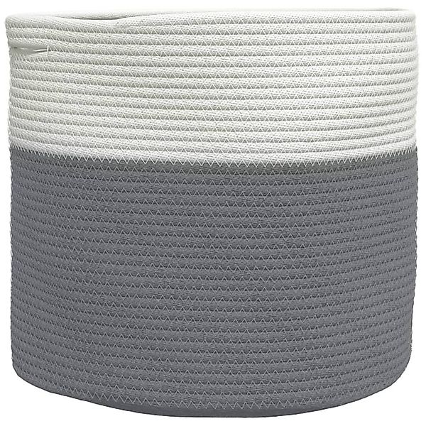 vidaXL Aufbewahrungskorb Aufbewahrungskorb Grau und Weiß günstig online kaufen