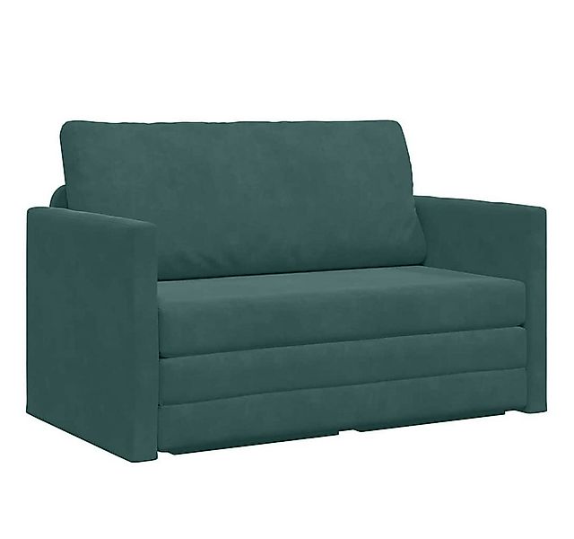 vidaXL Sofa Schlafsofa 110cm Dunkelgrün Samt, 1 Teile günstig online kaufen