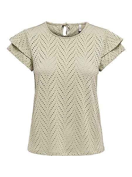 ONLY Kurzarmshirt ONLSMILLA S/S O-NECK FRILL günstig online kaufen