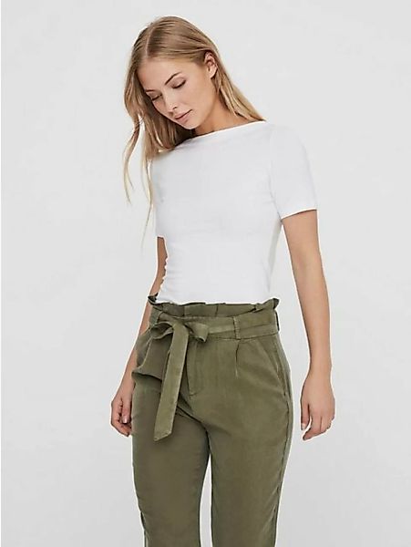 Vero Moda T-Shirt Basic Stretch T-Shirt mit U-Boot-Ausschnitt VMPANDA VMPAN günstig online kaufen