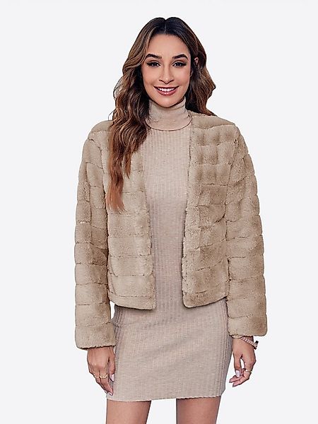 Imily Bela Fellimitatjacke Damen kurze Freizeitjacke (Packung, 1-St., 1per- günstig online kaufen