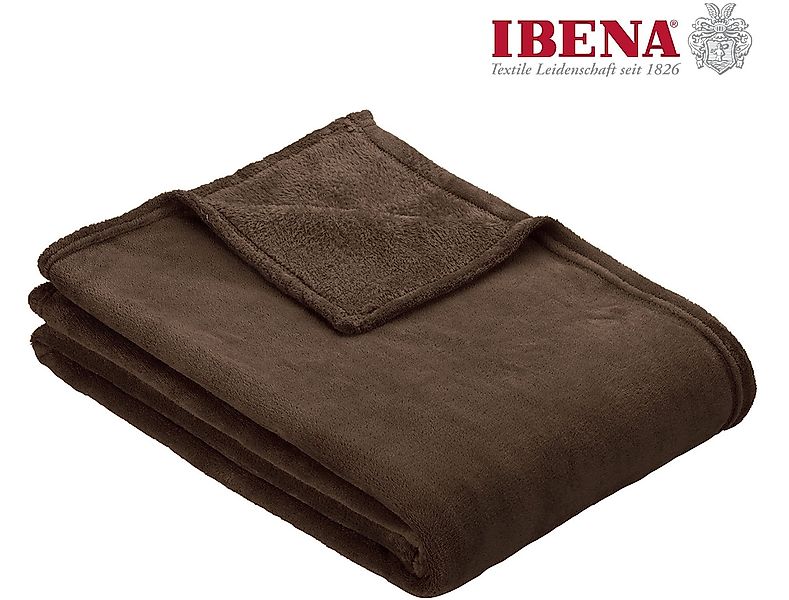 IBENA Wohndecke "Uni Fleecedecke Olbia" einfarbig schick, Kuscheldecke günstig online kaufen