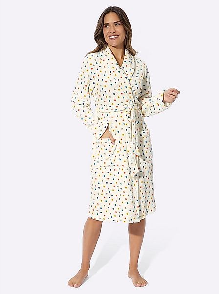 Sieh an! Morgenmantel Morgenmantel Langarm, Polyester, Bindeband, Fleece günstig online kaufen