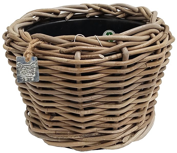 Van der Leeden Blumentopf Blumenkorb Pflanzkorb Topf 27x22cm Rattan Sylter günstig online kaufen