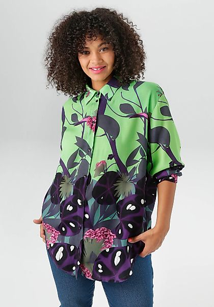 Aniston PLUS Hemdbluse mit raffiniertem Dessin günstig online kaufen