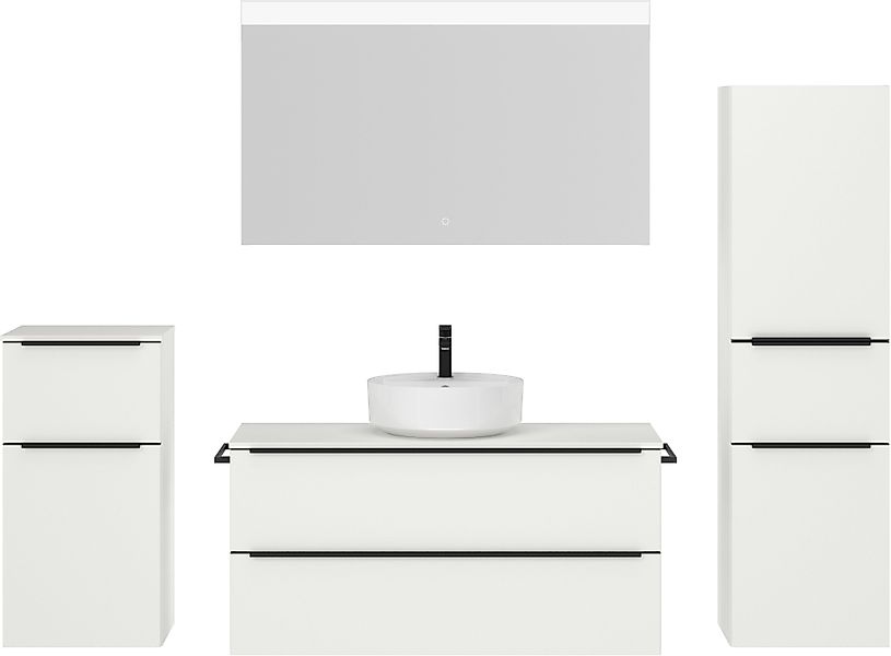 nobilia® Badmöbel-Set »Alvene«, (4 St., vormontiert, mit Soft-Close), inkl. günstig online kaufen