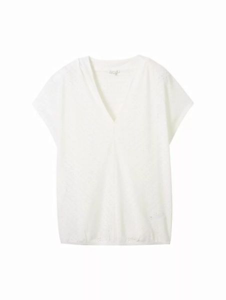 TOM TAILOR T-Shirt T-shirt ajour v-neck günstig online kaufen