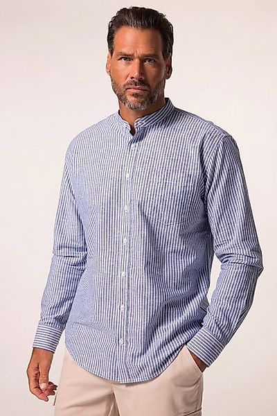 JP1880 Businesshemd Hemd Langarm Leinenmix Streifen Stehkragen günstig online kaufen