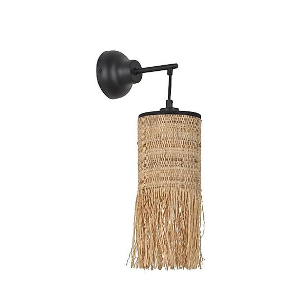 MARKET SET Wandlampe Formentera, braun Höhe 47 cm, Palmfaser günstig online kaufen